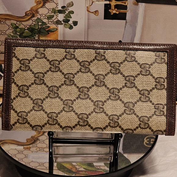 Vintage Gucci GG PVC Leather Bifold Long Wallet - COA - Picture 7 of 12